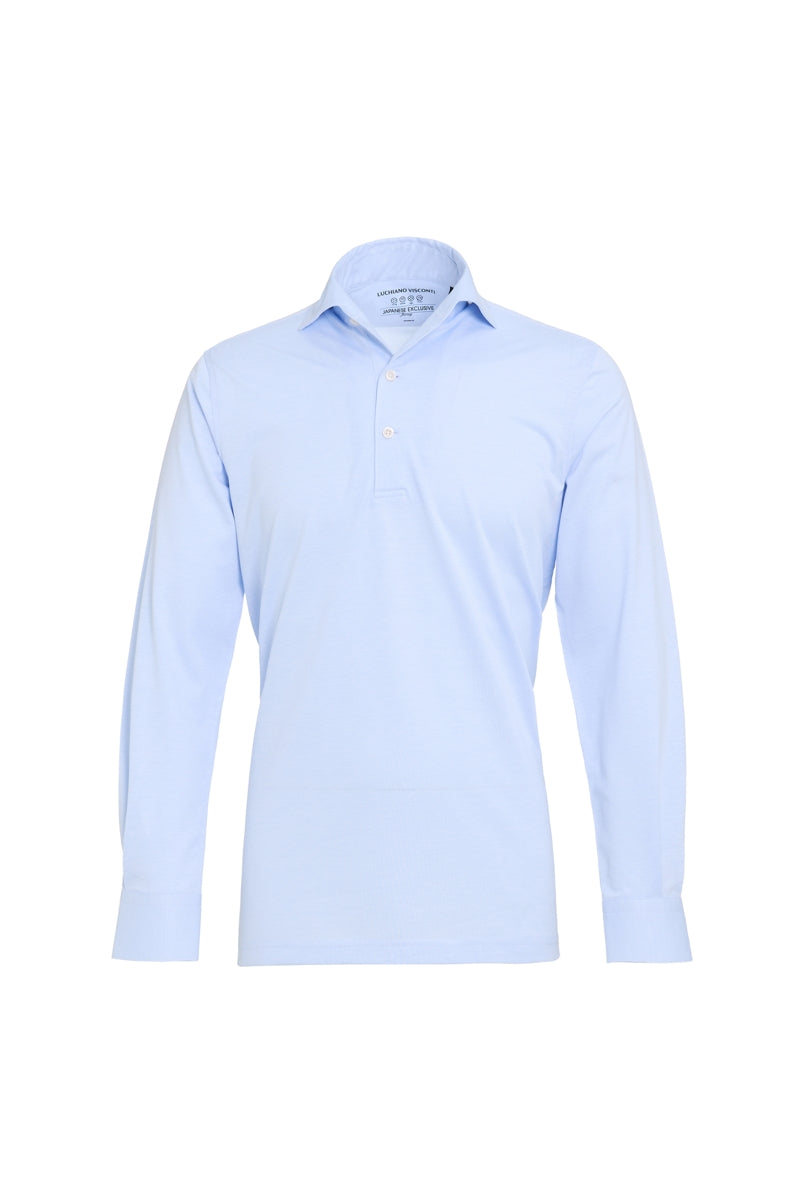 Wholesale,Luchiano Visconti, Luchiano Visconti Sky Japanese Performance Knit Polo, Blue, Small-41-TagS