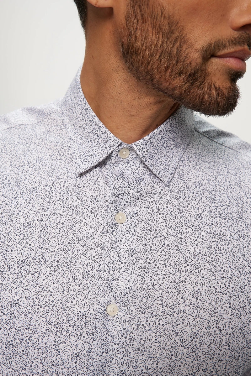 Faire,Julian & Mark, Julian & Mark White Ditsy Floral Stretch Shirt, White, Small-40-TagSLarge-44-TagLMedium-42-TagMExtra Large-48-TagXLExtra Extra Large-52-TagXXL