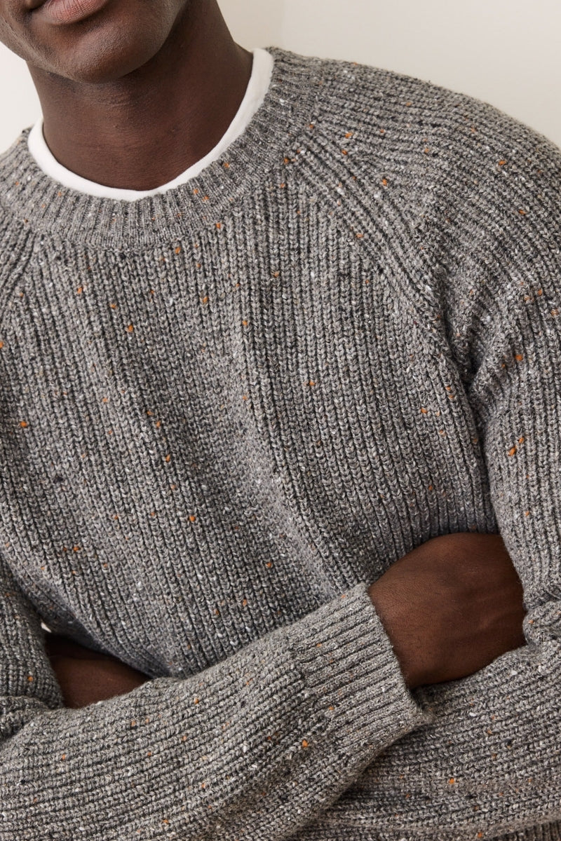 Wholesale,Marine Layer, Marine Layer Grey Textured Merino Wool Blend Sweater, Grey, Large-46-TagL