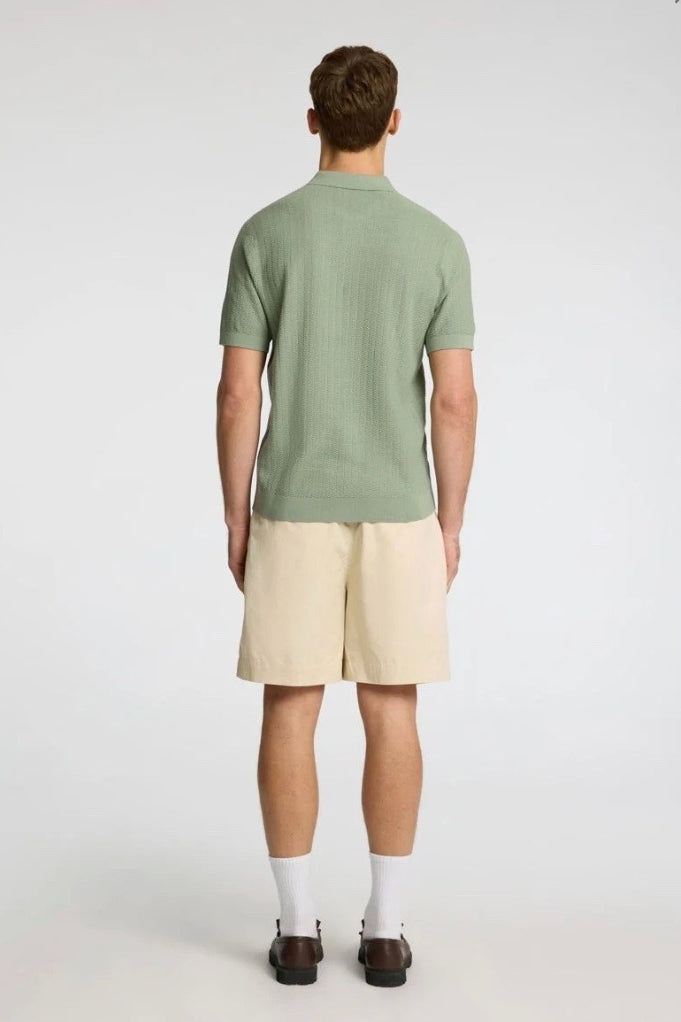 Wholesale,Selected Homme, Selected Homme Sage Green Knitted Zip Up Textured Polo, Green, Medium-42-TagMLarge-44-TagLExtra Large-46-TagXLExtra Extra Large-49-TagXXLSmall-40-TagS