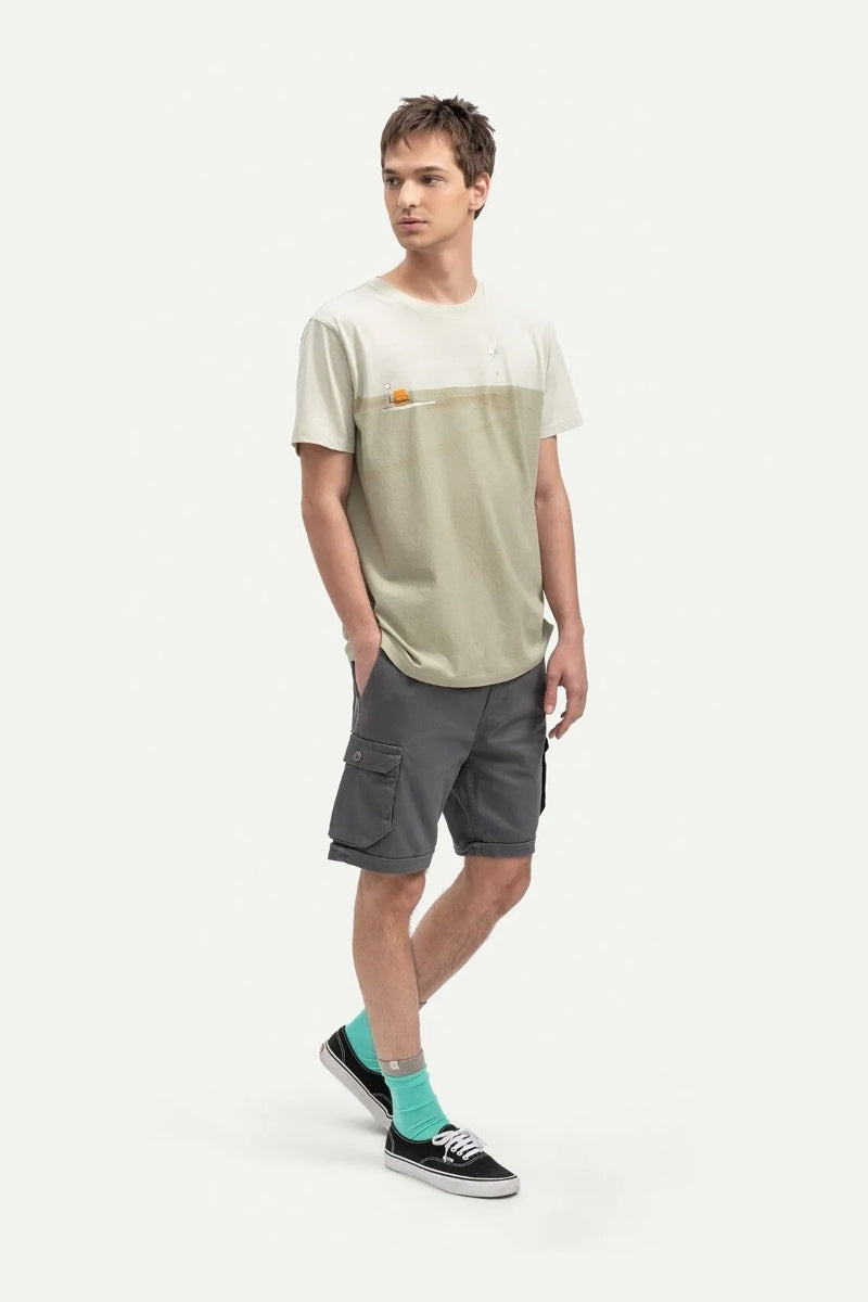 Wholesale,KAFT, KAFT Sand Desert Landscape Design Print T-Shirt, Tan, Medium-42-TagM