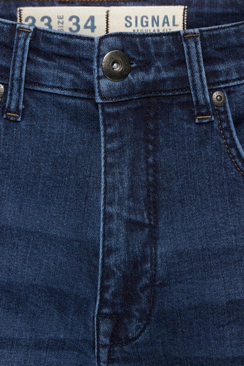 Wholesale,Signal Clothing, Signal Clothing Blue Soft Wash Slim Straight Jeans, Blue, 32W-30L-Tag32