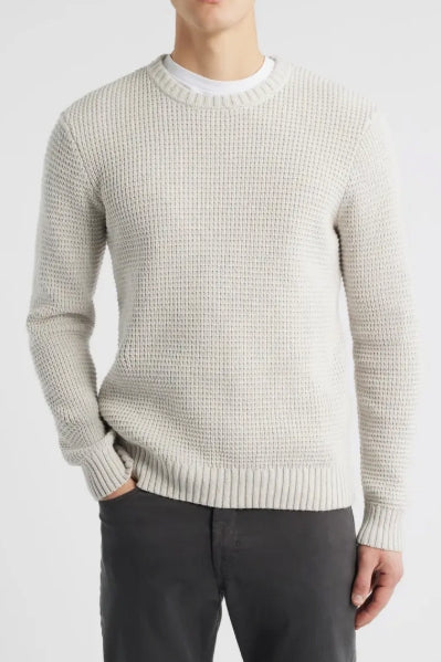 Wholesale,James Campbell, James Campbell Pearl Waffle Knit Sweater, Cream, Large-48-TagLMedium-46-TagMExtra Extra Large-52-TagXXLExtra Large-50-TagXLSmall-40-TagS