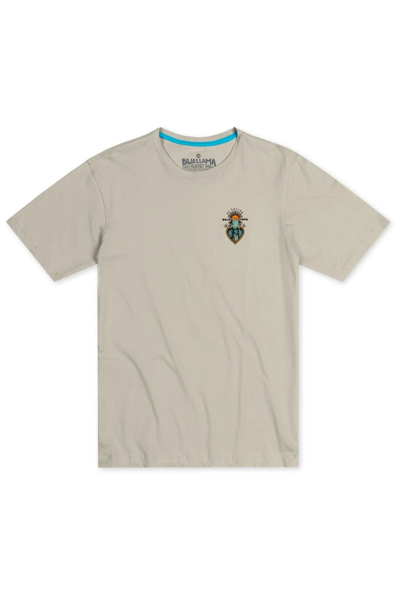 Wholesale,Baja Llama, Baja Llama Cream Agave Printed Premium Cotton Graphic Tee, Cream, Extra Large-48-TagXL