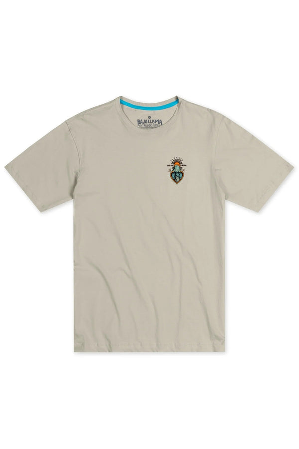 Baja Llama Cream Agave Printed Premium Cotton Graphic Tee