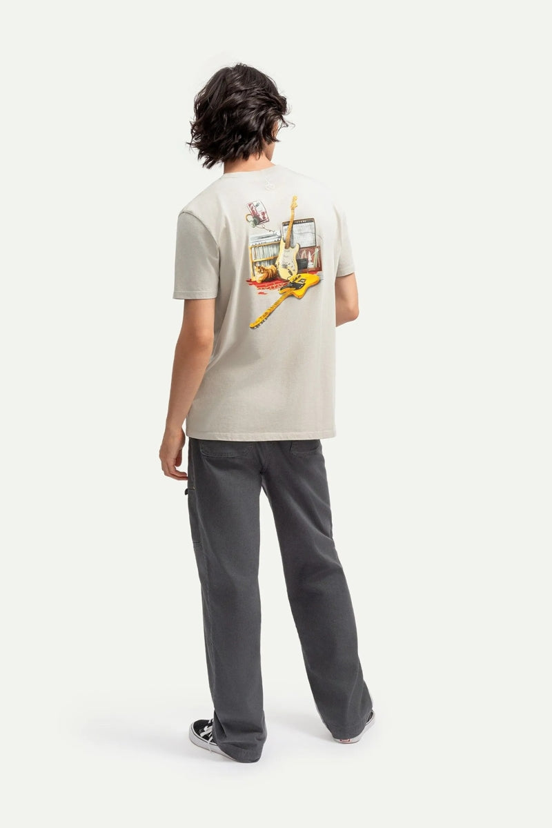 Wholesale,KAFT, KAFT Beige Guitar Design Print T-Shirt, Tan, Small-40-TagSMedium-42-TagMLarge-44-TagLExtra Large-46-TagXLExtra Extra Large-48-TagXXL