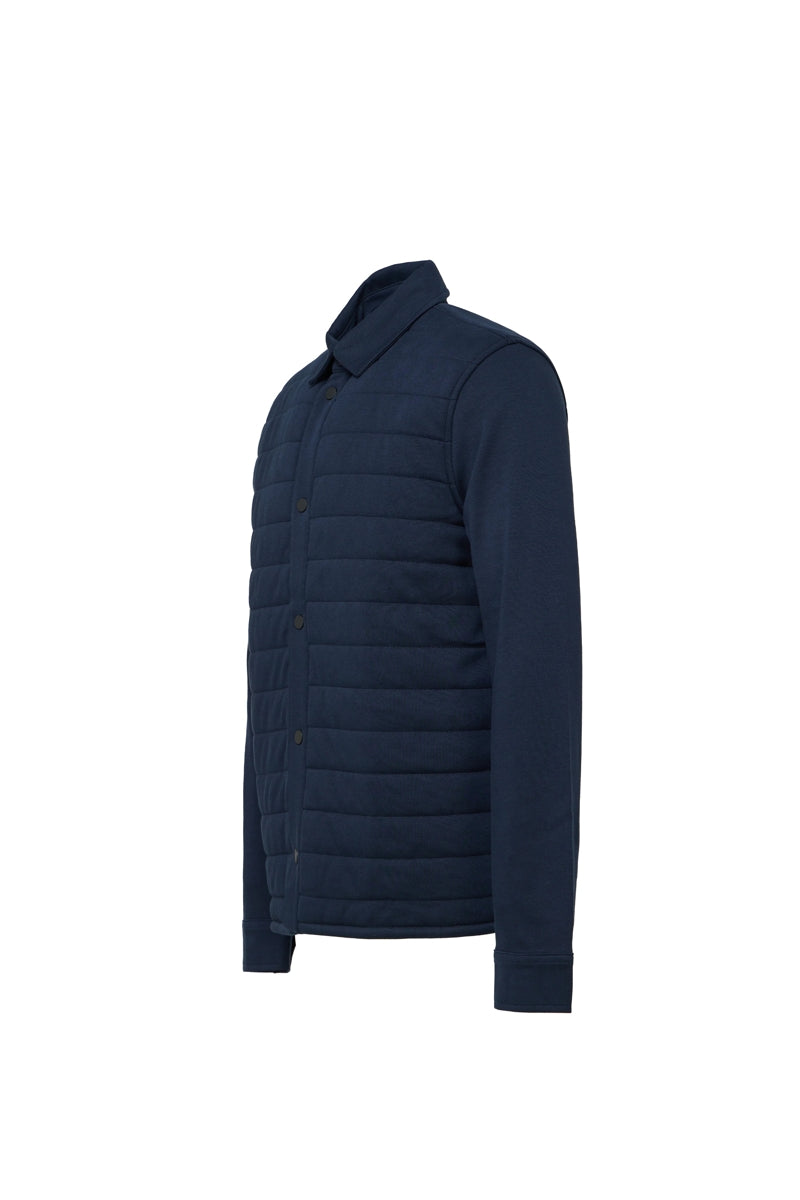 Wholesale,Luchiano Visconti, Luchiano Visconti Navy Quilted Jersey Knit Shacket, Blue, Medium-46-TagMLarge-48-TagLExtra Large-50-TagXLExtra Extra Large-52-TagXXLSmall-44-TagS