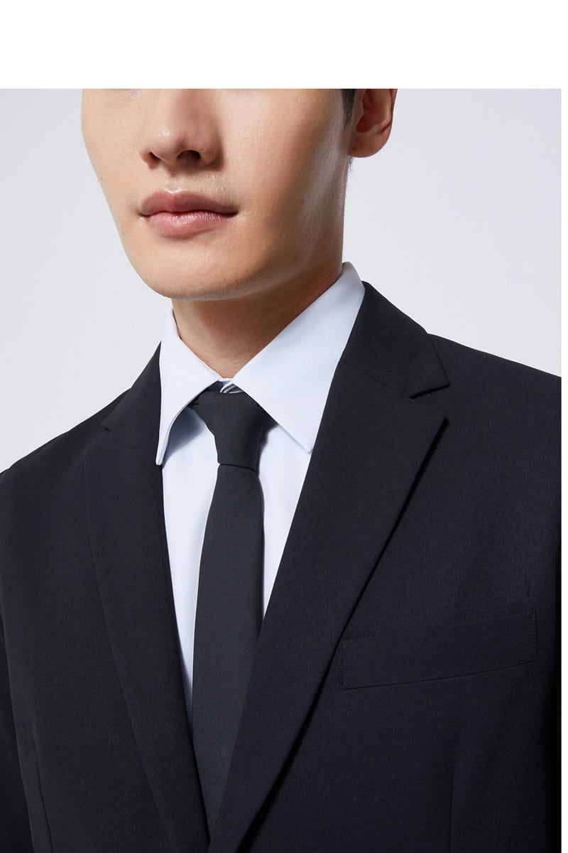Direct From Brand,FYNE, FYNE Black Performance Water Repellent Blazer, Black, Medium-40-TagM