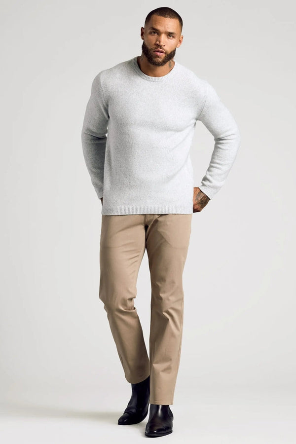 True Classic Light Heather Grey Marled Sweater