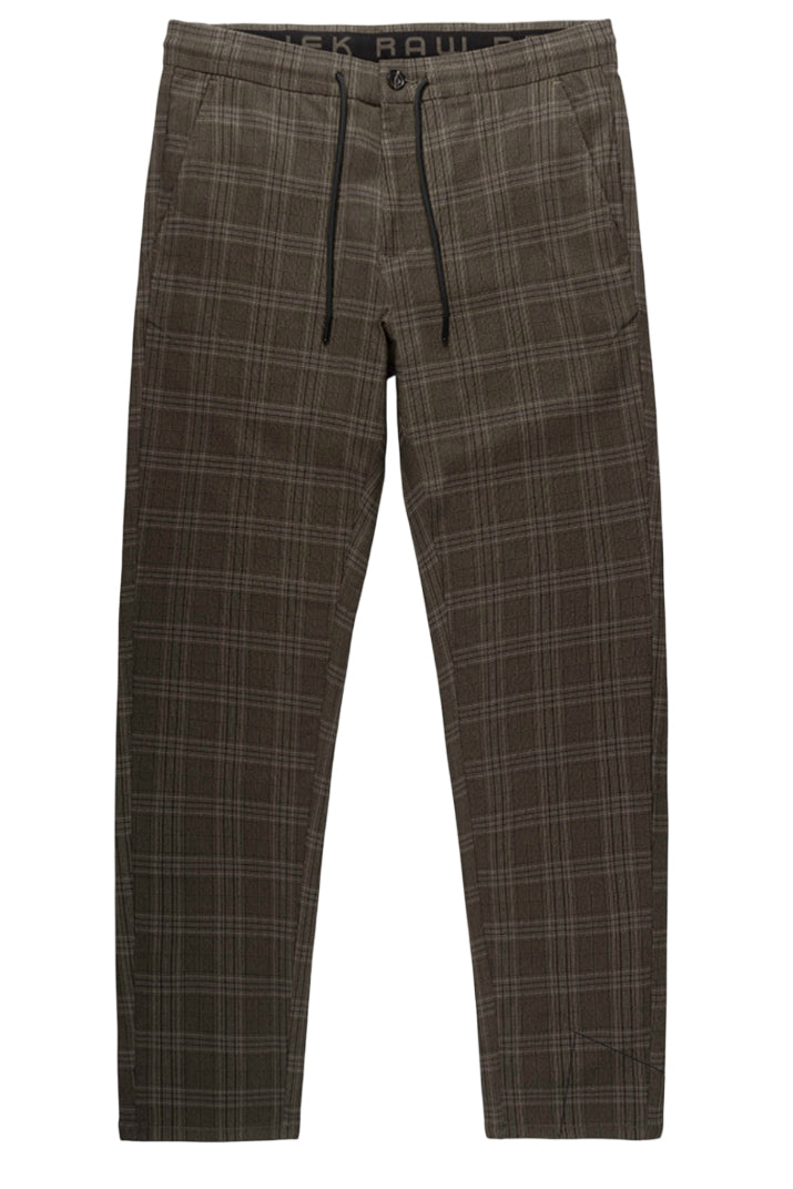 Wholesale,Projek Raw, Projek Raw Brown Plaid Brushed Bungee Drawstring Pant, Brown, 32W-31L-Tag32