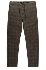 Projek Raw Brown Plaid Brushed Bungee Drawstring Pant