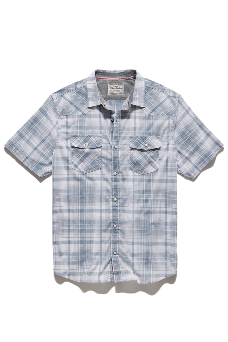 Wholesale,Flag & Anthem, Flag & Anthem Pale Blue/White Vintage Soft Stretch Shirt, Blue, Small-41-TagS