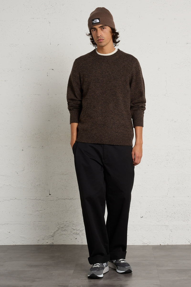 Wholesale,Casual Friday, Casual Friday Brown Melange Wool-blend Sweater, Brown, Small-40-TagSMedium-42-TagMLarge-44-TagLExtra Large-46-TagXLExtra Extra Large-49-TagXXL