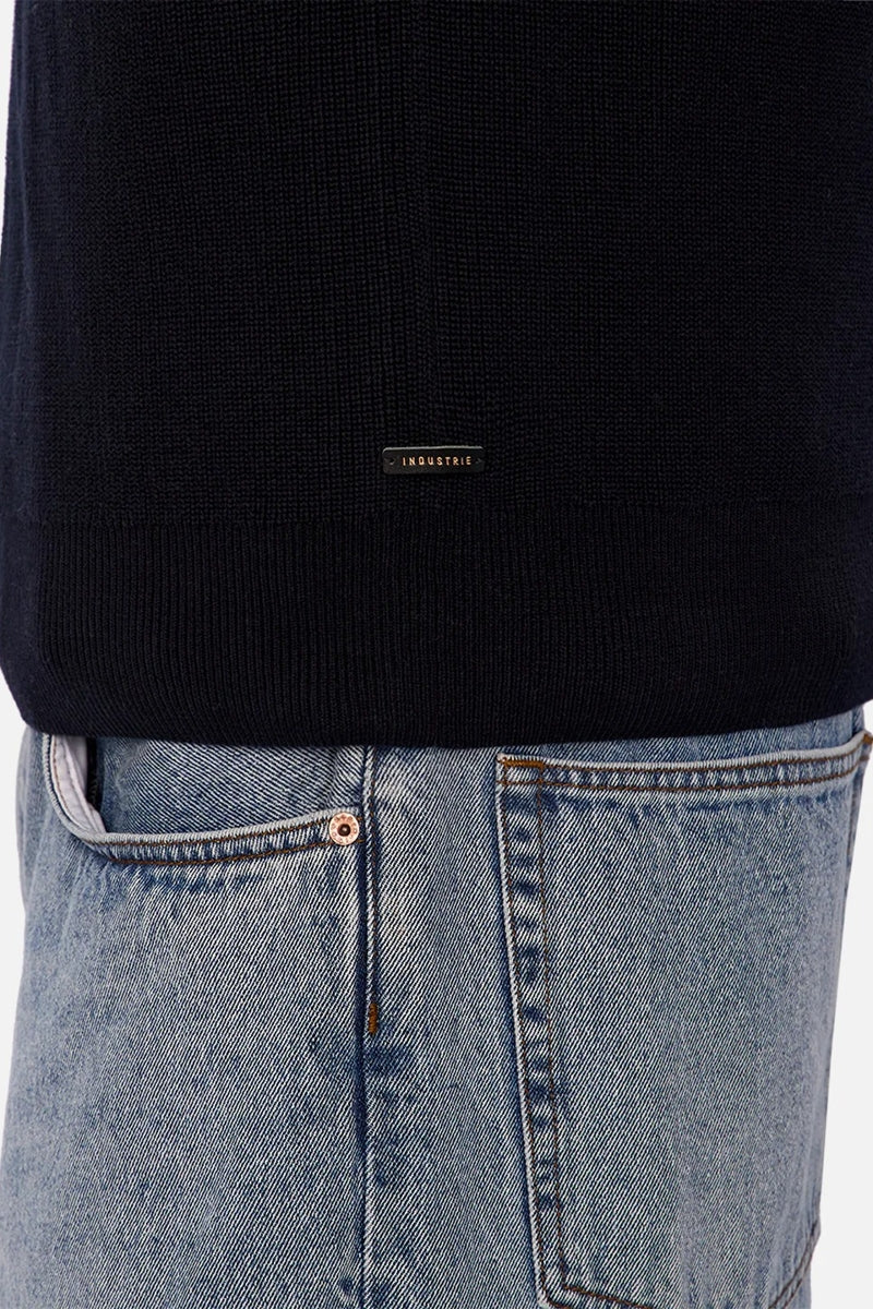 Wholesale,INDUSTRIE AUSTRALIA, INDUSTRIE AUSTRALIA Navy Crewneck Sweater, Blue, Medium-46-TagMLarge-48-TagL