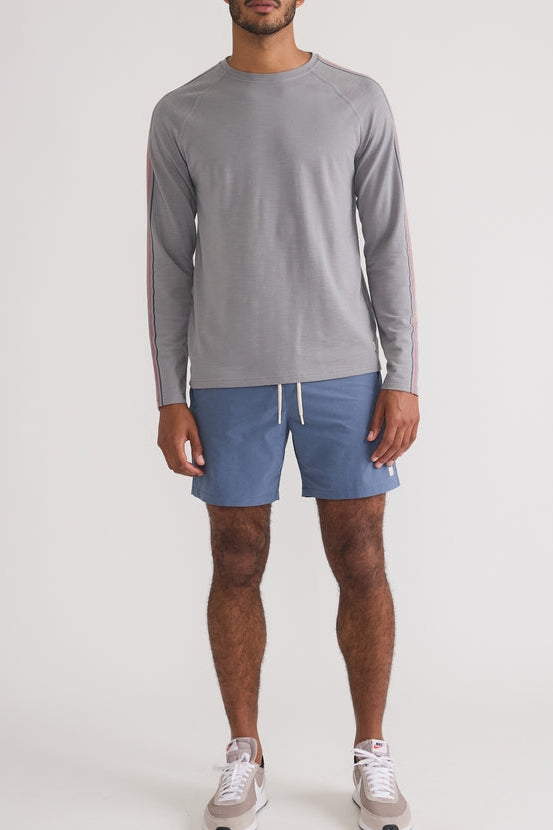 Wholesale,Marine Layer, Marine Layer Grey Stripped Sleeve Air Crew Tee, Grey, Extra Large-48-TagXL
