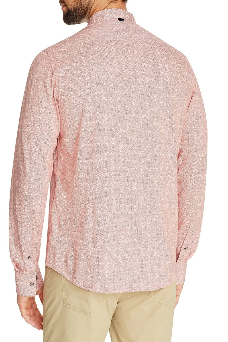 Faire,W.R.K, W.R.K Salmon Pink Geo Maze Reworked Shirt, Pink, Extra Large-47-TagXL