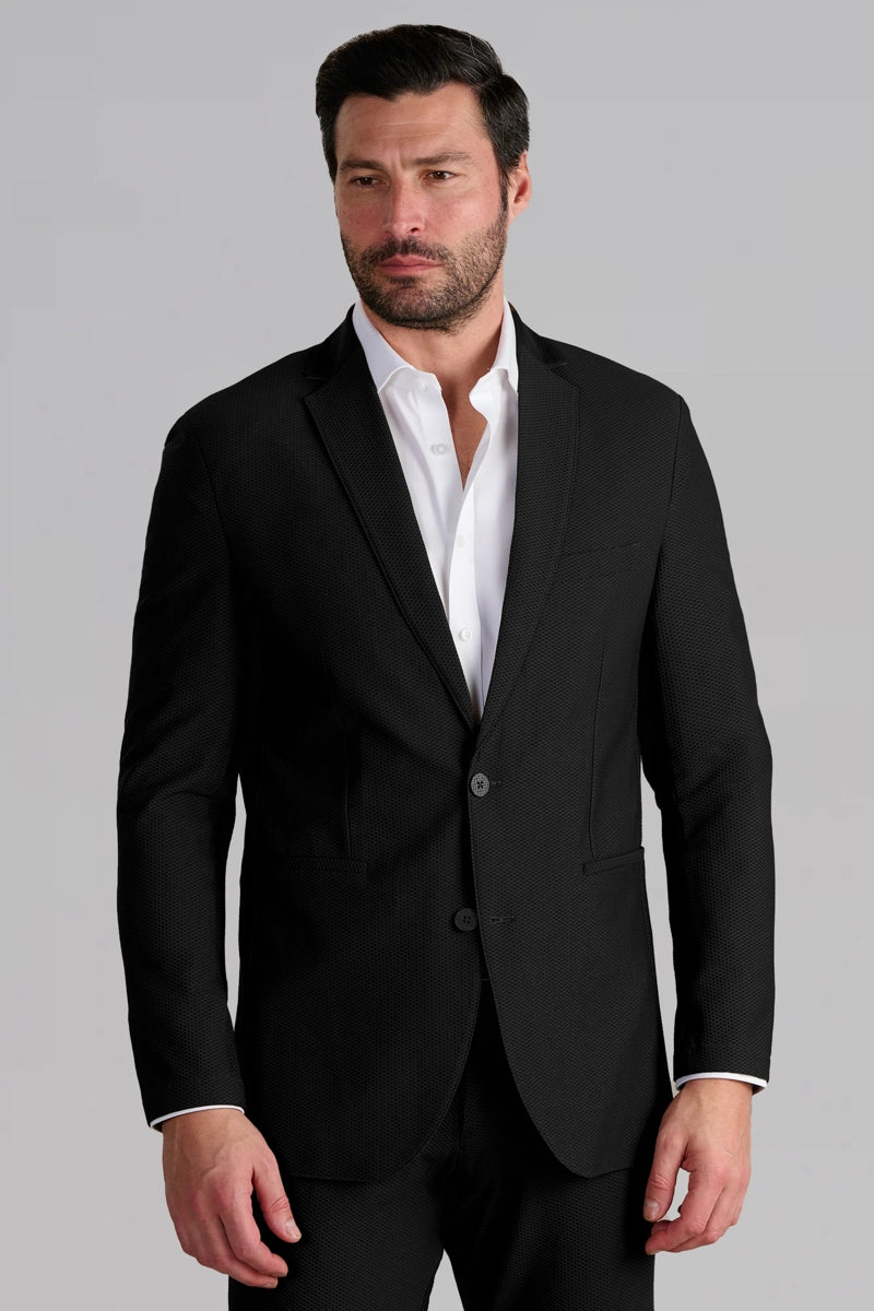 Wholesale,Twillory, Twillory Black 360° Airflow Performance Textured Blazer, Black, Large-42-Tag42