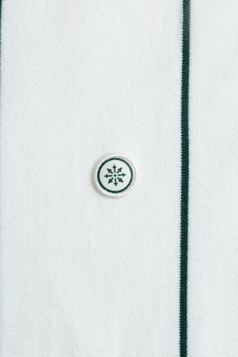 Wholesale,Champlain, Champlain White/Green Vertical Stripe Knit Polo, White, Extra Large-46-TagXL