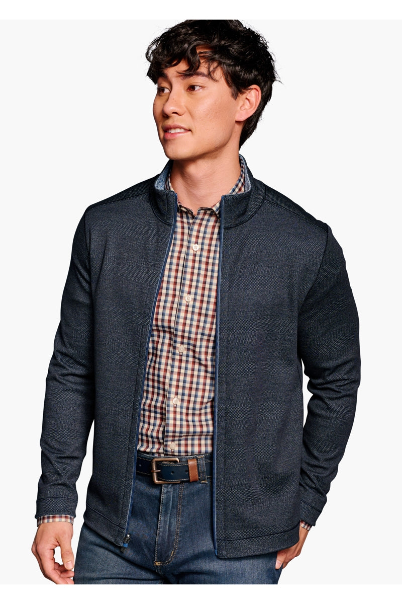 Johnston & Murphy Navy Reversible Performance Knit Jacket