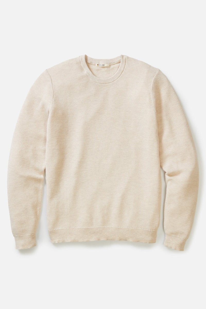 Wholesale,Marine Layer, Marine Layer Light Beige Crewneck Sweater, Tan, Medium-42-TagM