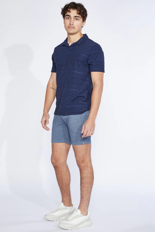 Civil Society Heather Slate Knit 6" Tailored Shorts