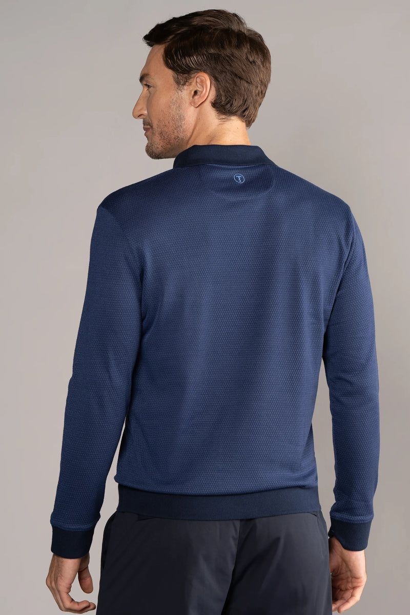 Wholesale,Twillory, Twillory Navy Performance Knit Sweater Polo, Blue, Medium-42-TagMLarge-44-TagLExtra Large-47-TagXLExtra Extra Large-50-TagXXL