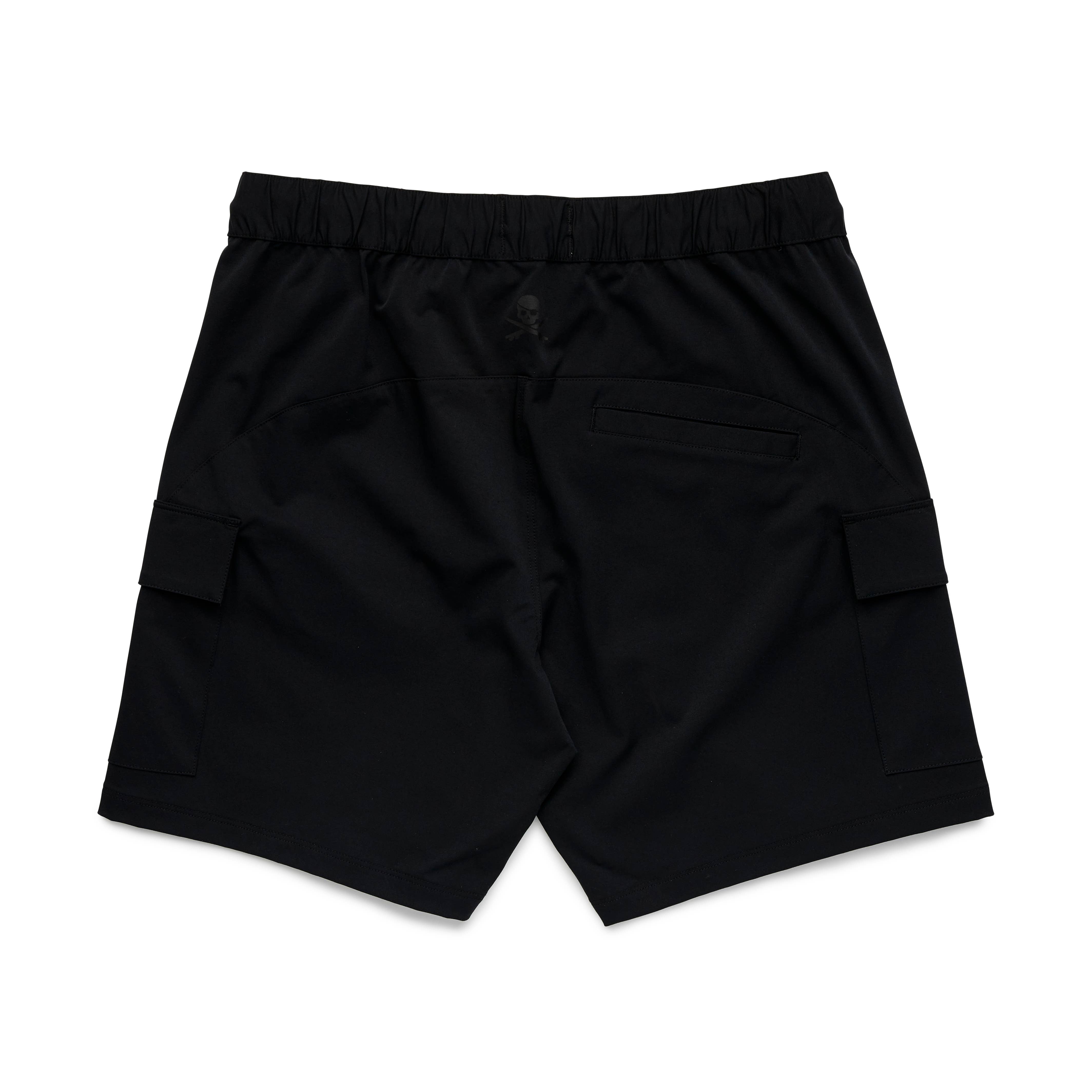 Faire,Surfside Supply, Surfside Supply Black Drawstring Tech Cargo Short, Black, 38W-7.5L-TagXXL