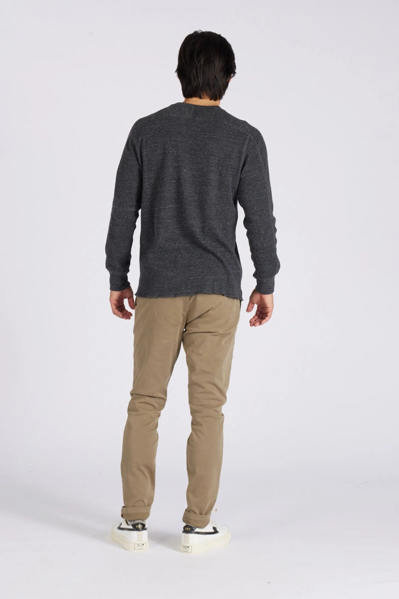 Faire,Grayers, Grayers Charcoal Waffle Crewneck Tee, Grey, Small-40-TagS