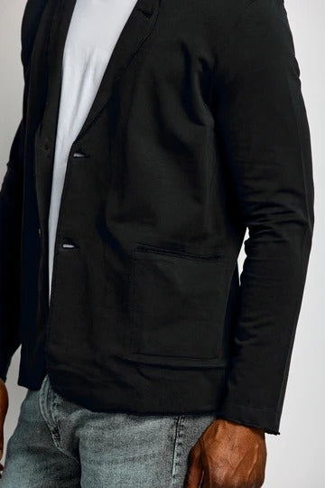 Wholesale,Easy Mondays, Easy Mondays Black Soft Knit Blazer, Black, Small-42-TagSMedium-44-TagMLarge-46-TagLExtra Large-48-TagXLExtra Extra Large-50-TagXXL