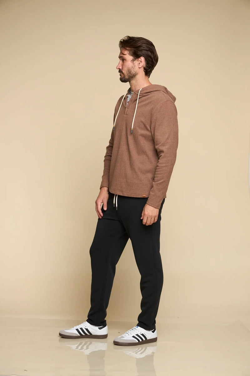 Wholesale,Fundamental Coast, Fundamental Coast Coco Soft Henley Hoodie, Brown, Medium-44-TagMLarge-47-TagLExtra Large-50-TagXLExtra Extra Large-53-TagXXLSmall-40-TagS