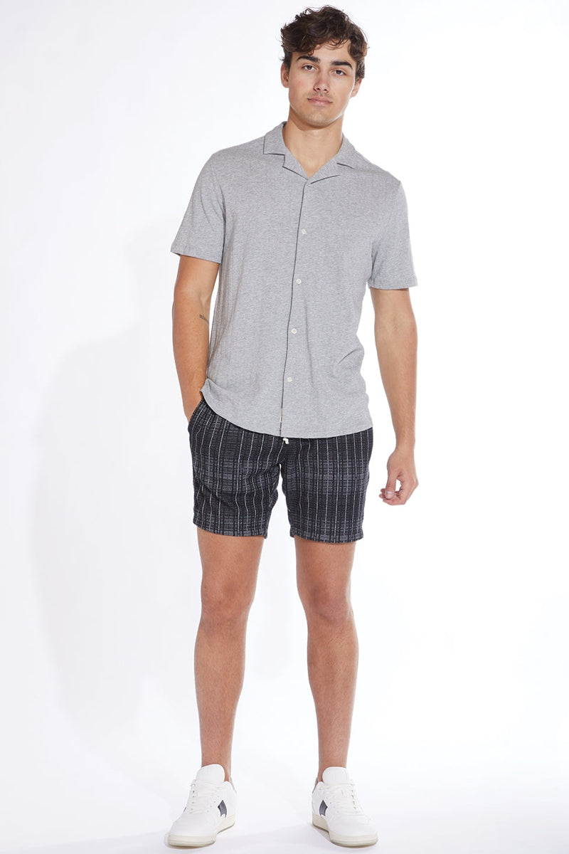 Wholesale,Civil Society, Civil Society Heather Grey Knit Pointelle Short Sleeve Shirt, Grey, Medium-43-TagM