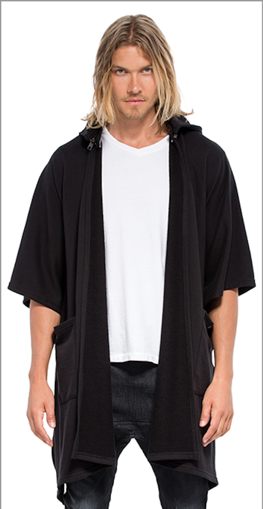 Wholesale,Reese De Luca, Reese De Luca Black French Terry Knit Jacket with Hood, Black, Extra Extra Large-58-TagM