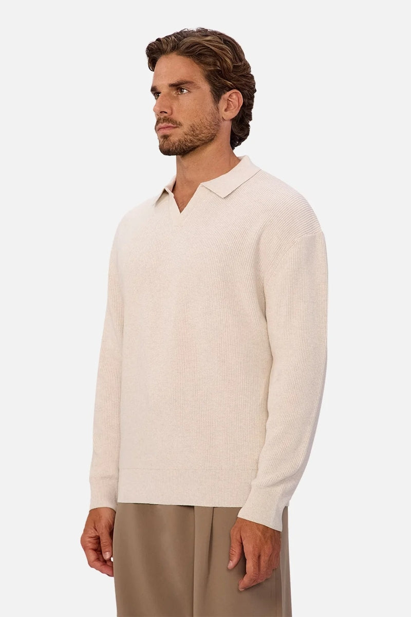 Wholesale,INDUSTRIE AUSTRALIA, INDUSTRIE AUSTRALIA Ivory Sweater Polo, Cream, Medium-44-TagMLarge-46-TagLExtra Large-48-TagXLExtra Extra Large-50-TagXXL