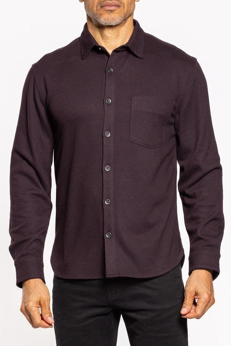 Wholesale,Mason Cruz, Mason Cruz Dark PurpleTwill Button Up Shirt, Purple, Medium-44-TagM