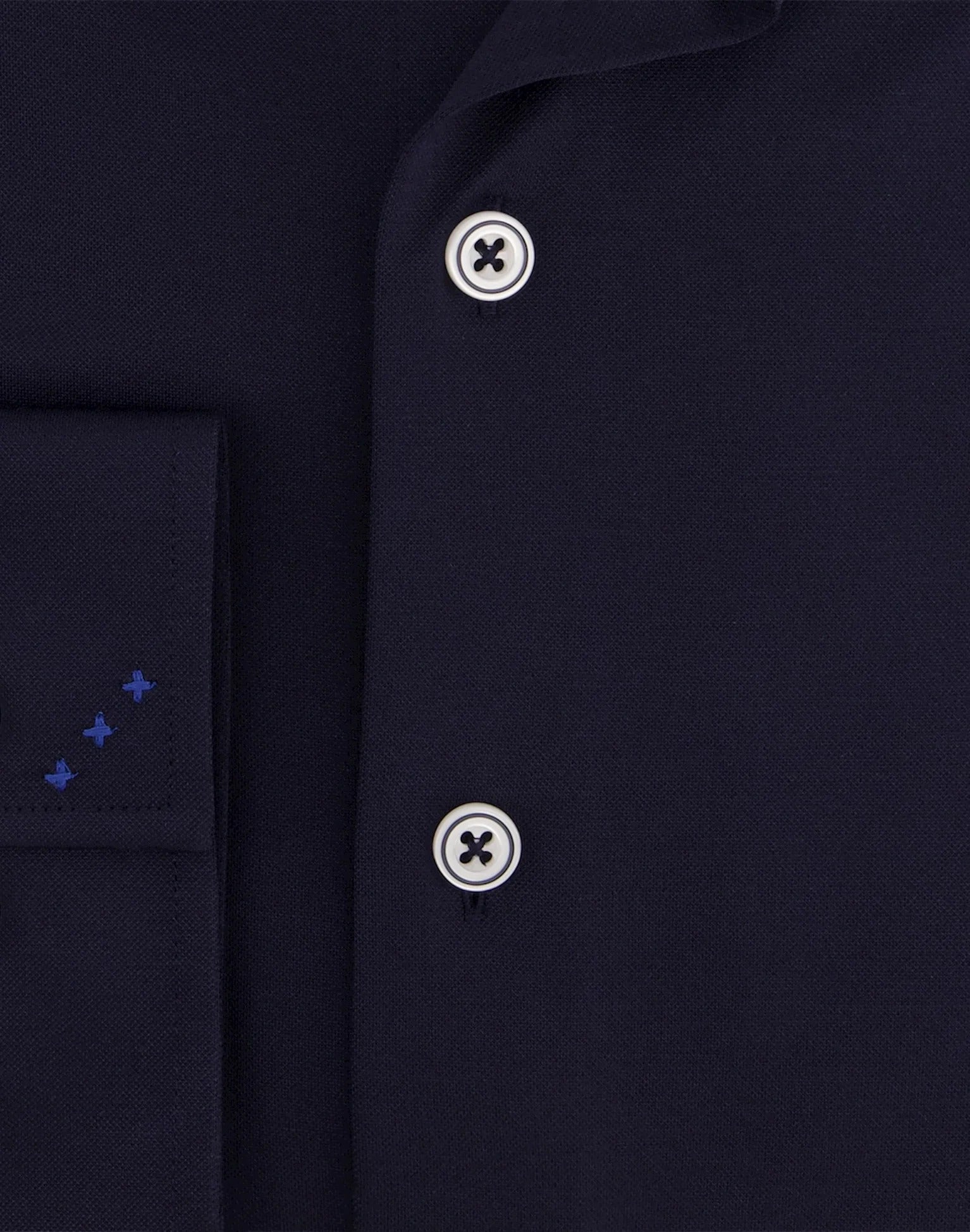 Brand Partner,R2 Amsterdam, R2 Amsterdam Dark Blue Knitted Piquet Shirt, Blue, Small-40-Tag38