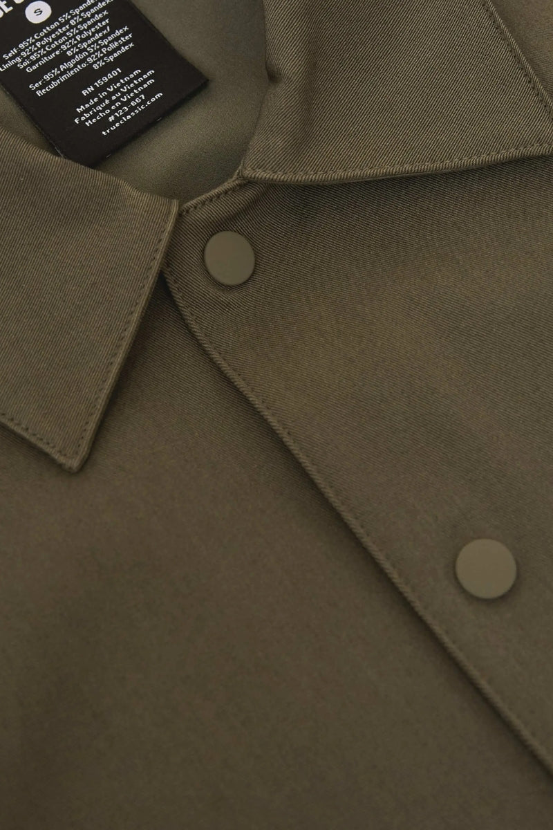 Faire,True Classic, True Classic Military Green Added Stretch Twill Jacket, Green, Small-40-TagS