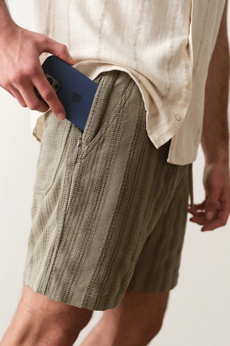 Wholesale,Marine Layer, Marine Layer Olive Dobby Textured Resort 6