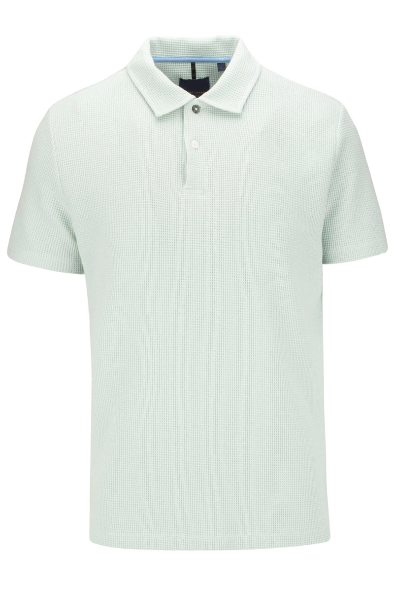 Faire,Guide London, Guide London Sage Green Waffle Textured Polo, Green, Extra Extra Large-48-TagXXL