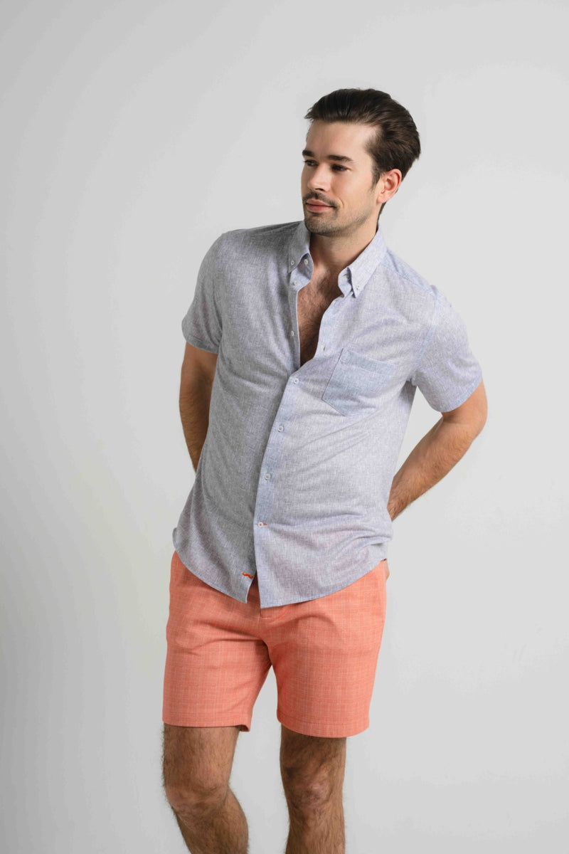 Wholesale,American Heritage, American Heritage Light Grey Textured Weave Shirt, Grey, Large-48-TagL