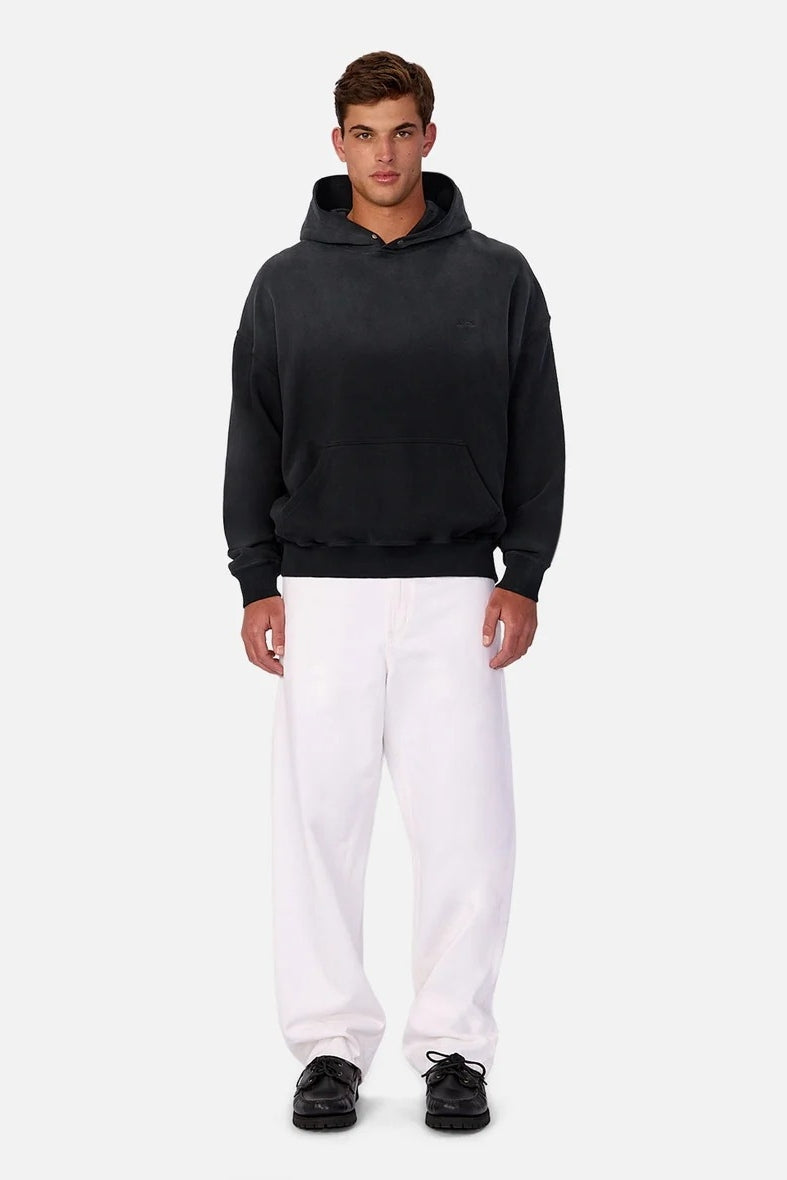 Wholesale,INDUSTRIE AUSTRALIA, INDUSTRIE AUSTRALIA Washed Black Snap Neck Hoodie, Black, Small-50-TagSMedium-52-TagMExtra Extra Large-58-TagXXL