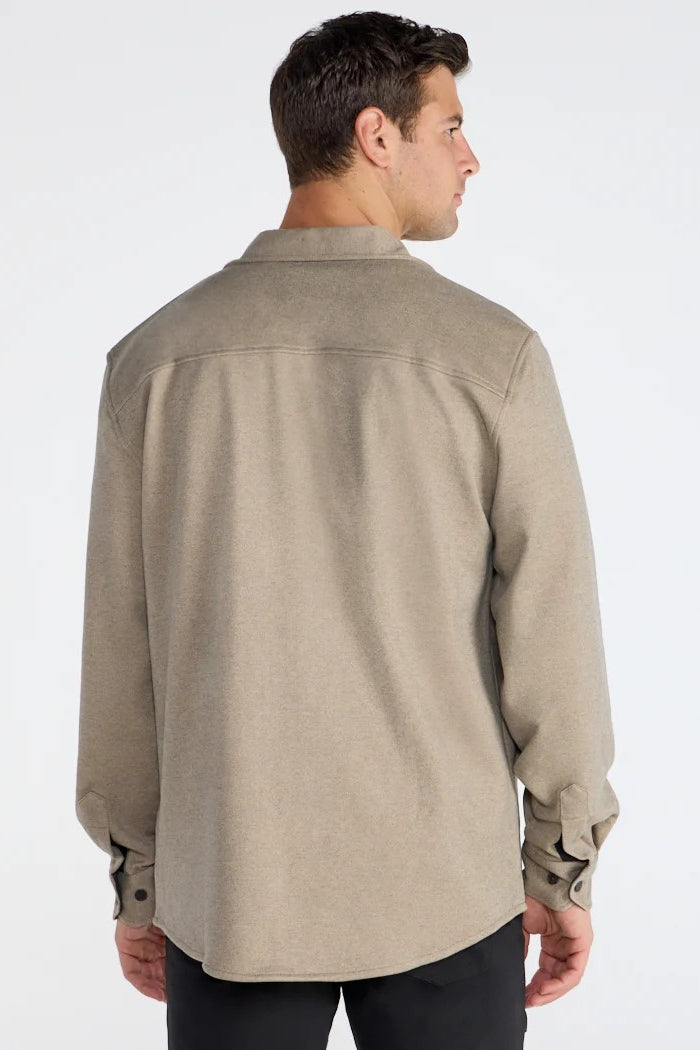 Wholesale,BYLT, BYLT Tan Twill Stretch Shacket, Tan, Small-42-TagSMedium-44-TagMLarge-46-TagLExtra Extra Large-50-TagXXLExtra Large-48-TagXL