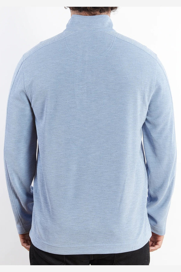 Nicoby Age of Wisdom Heather Light Blue Qtr Zip Waffle Pullover