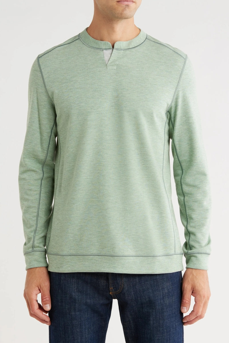 Wholesale,Nicoby Age of Wisdom, Nicoby Age of Wisdom Green Melange Keyhole Sweatshirt, Green, Extra Large-48-TagXL