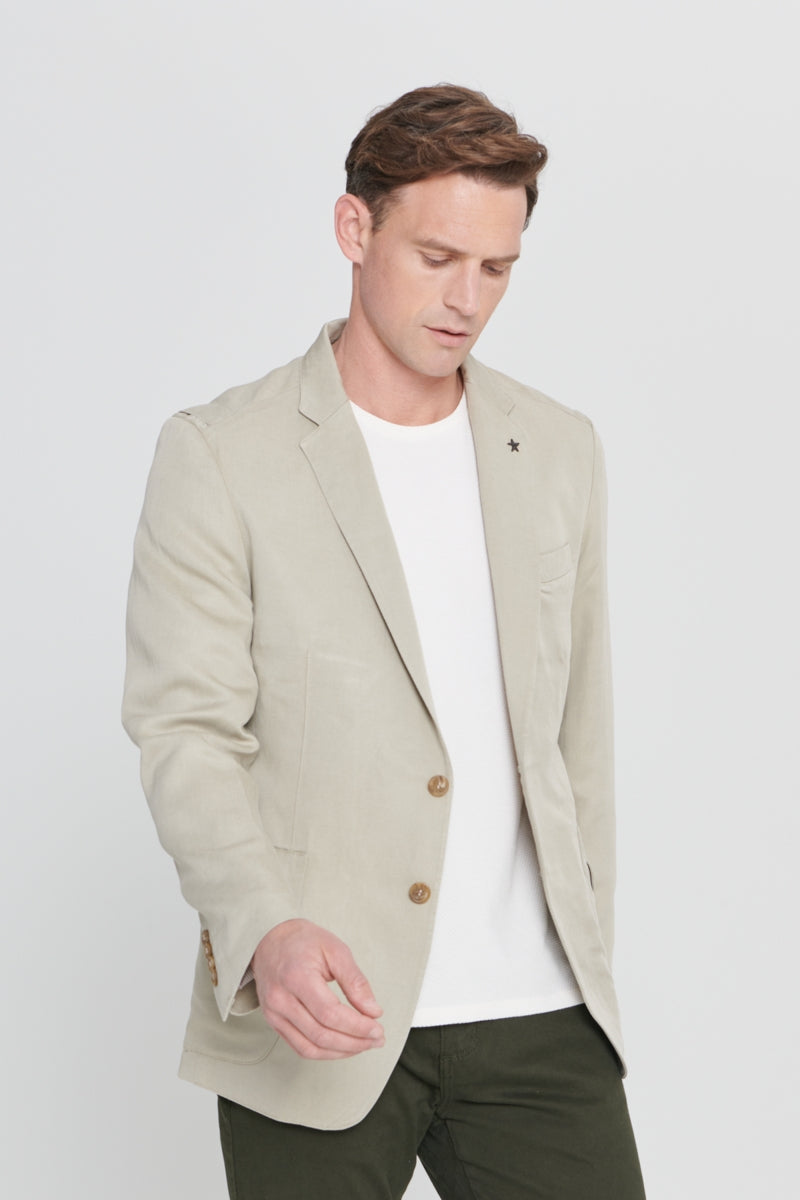 Wholesale,Altinyildiz Classics, Altinyildiz Classics Beige Linen/Tencel Blend Slim Fit Suit, Tan, Large-44-Tag54
