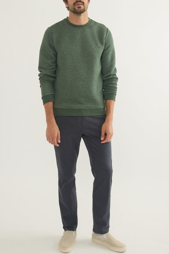 Marine Layer Olive Corbet Quilted Sweatshirt