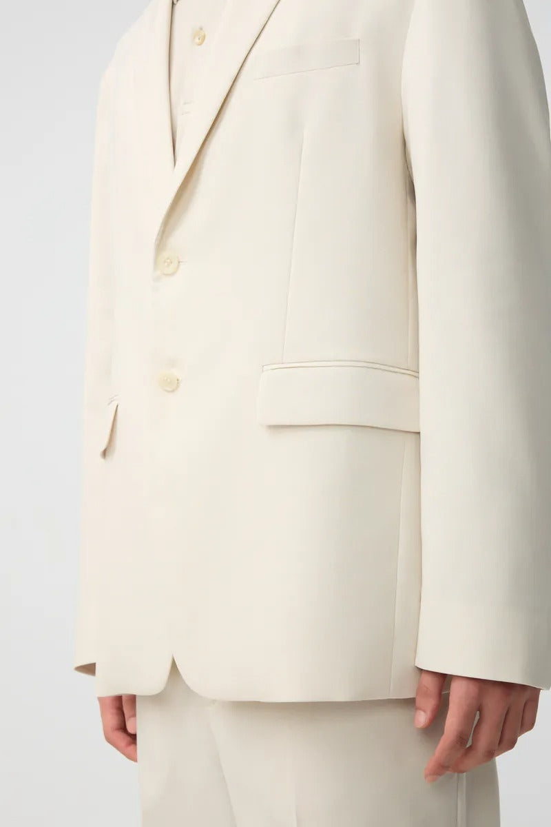 Direct From Brand,FYNE, FYNE Off-White Linen Feel Half-Lined Blazer, White, Large-46-TagL