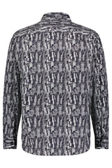 Luchiano Visconti Black City Scape Printed Shirt