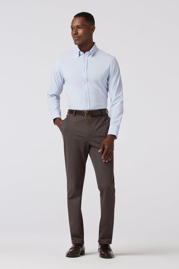 Mizzen + Main Dark Grey Four-way Stretch Straight Chino Pant