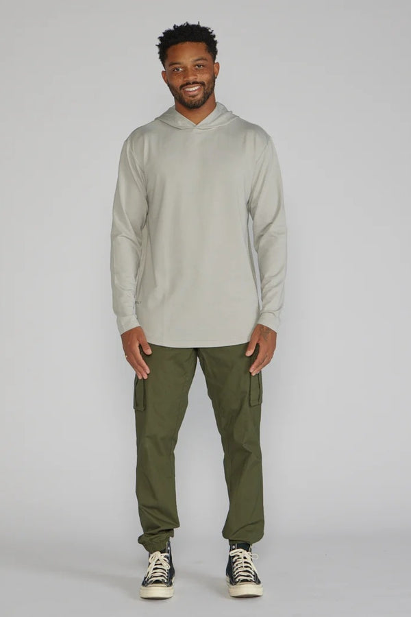 BYLT Grey Drop-cut 4-way Stretch Hoodie