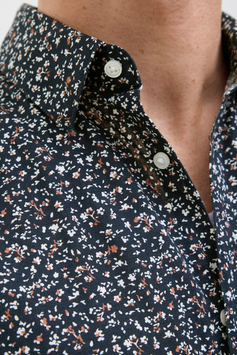 Wholesale,Jack & Jones, Jack & Jones Blue/Night Sky Abstract Floral Print Shirt, Blue, Medium-43-TagM